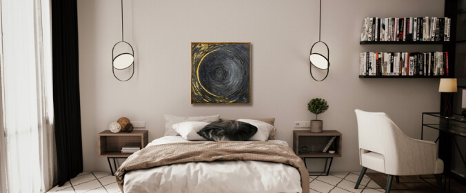 Картина «Затмение» в интерьере