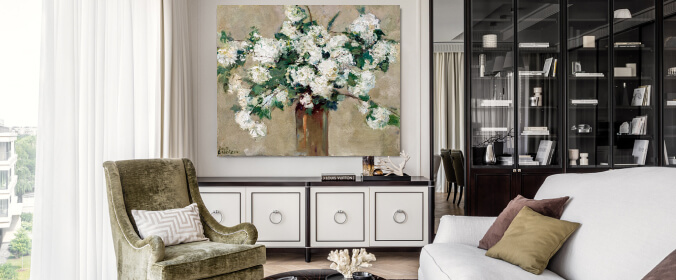 Картина «Калина» в интерьере