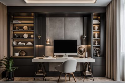 Ремонт домашнего кабинета в частном доме от компании Domeo