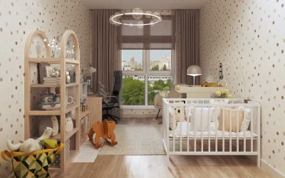 Ремонт детской комнаты для мальчика малыша от компании Domeo