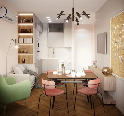 Ремонт кухни 6 и 7 кв м от компании Domeo