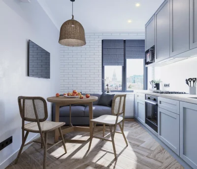 Ремонт кухни 6 кв м в сталинке от компании Domeo