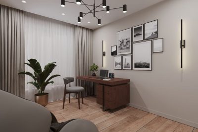 Отделка комнат в трехкомнатной квартире в новостройке под ключ от компании Domeo