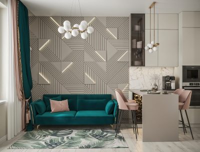 Стоимость ремонта студии 28 кв м от компании Domeo