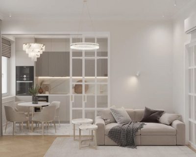 Стоимость ремонта квартиры с отделкой White Box в новостройке под ключ от компании Domeo