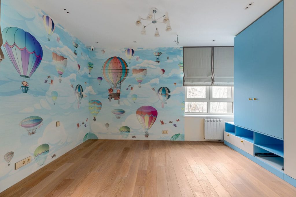 ремонт детской для мальчика в четырехкомнатной вторичке в Москве