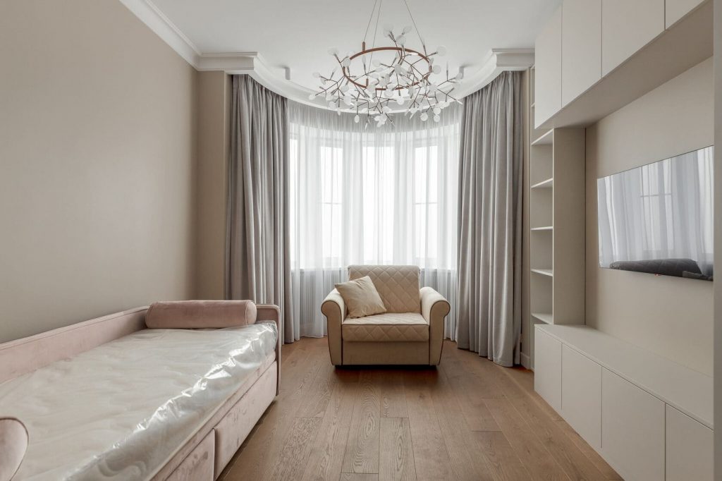 ремонт детской для девочки в трехкомнатной квартире