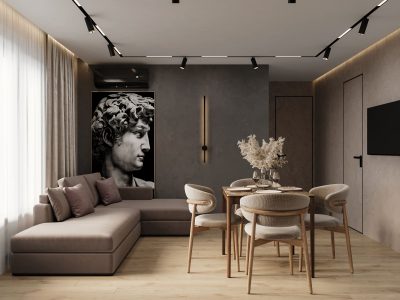 Дизайнерский ремонт двухкомнатной квартиры 50 кв м от компании Domeo