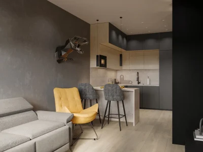 ремонт и дизайн студий 30 кв м от компании Домео