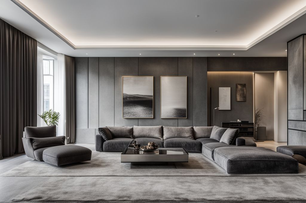 ремонт пентхауса в серых оттенках от компании Домео