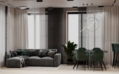 Дизайнерский ремонт трехкомнатной квартиры под ключ от компании Domeo