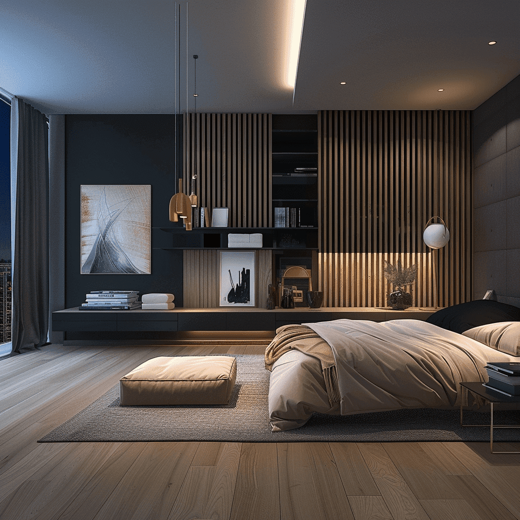 ремонт пентхауса в черных оттенках от компании Домео