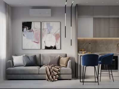 Дизайнерский ремонт студии 23 кв м от компании Domeo