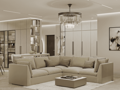 Ремонт квартиры 100 кв м в современном стиле от компании Domeo