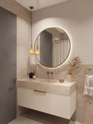 Дизайнерский ремонт кухни и ванной от компании Domeo