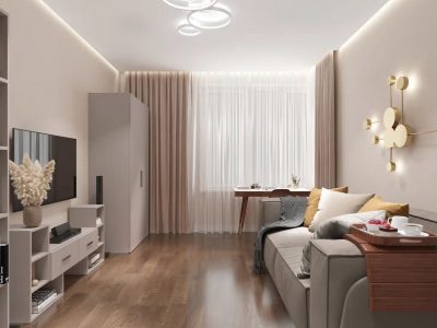 Чистовой ремонт двухкомнатной квартиры в новостройке от компании Domeo