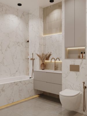 Ремонт ванной в квартире 58 кв м от компании Domeo