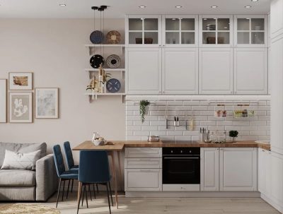 Косметический ремонт эконом класса трехкомнатной квартиры от компании Domeo