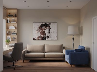 Частичный ремонт кабинета в квартире от компании Domeo