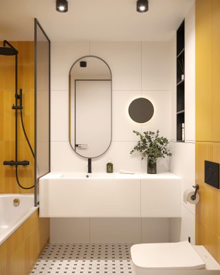 Капитальный ремонт ванной комнаты в хрущевке от компании Domeo