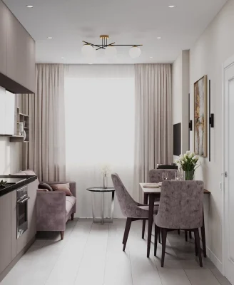 Ремонт кухни 6 кв м в хрущевке от компании Domeo