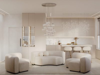 Элитный ремонт квартиры в бежевых тонах от Домео