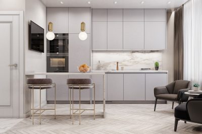 Ремонт маленькой кухни 5 кв м от компании Domeo