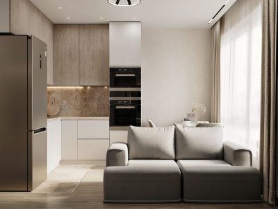 Ремонт однокомнатной квартиры 33 кв м от компании Domeo