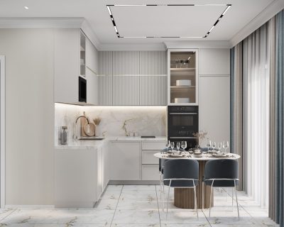 Ремонт кухни 11 кв м в современном стиле от компании Domeo