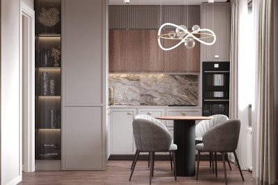 Дизайнерский ремонт квартиры в бежевых тонах от Домео