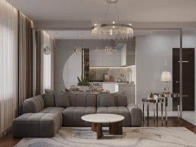 Ремонт комнаты гостиной от компании Domeo