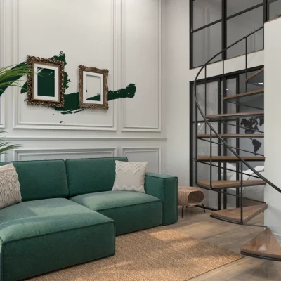 Ремонт двухуровневых апартаментов от компании Domeo