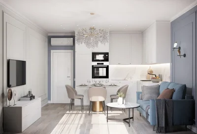 Ремонт квартиры по готовому дизайн проекту в современном стиле от домео