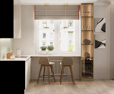 Стоимость ремонта студии 29 кв м от компании Domeo