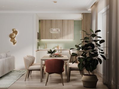 Ремонт кухни-гостиной в квартире 100 кв м от компании Domeo