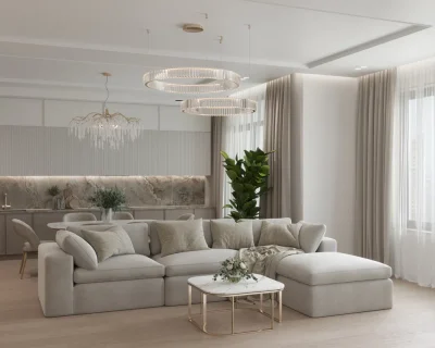 Ремонт большой комнаты 18 кв м от компании Domeo