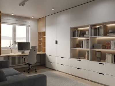 Ремонт домашнего кабинета в новостройке от компании Domeo