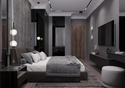 Ремонт спальни в современном стиле под ключ от компании Domeo