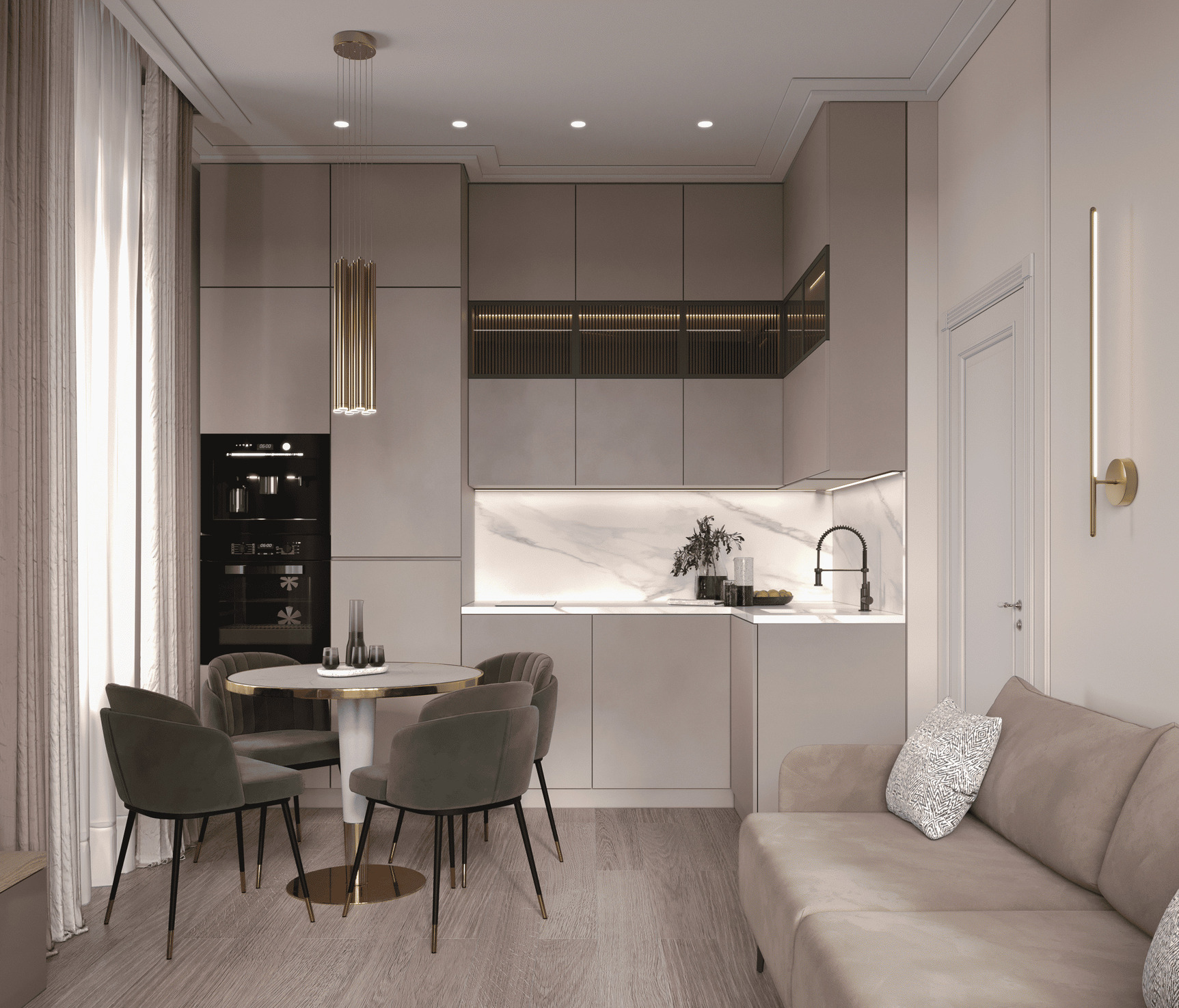 Ремонт квартиры 54 кв м под ключ от компании Domeo