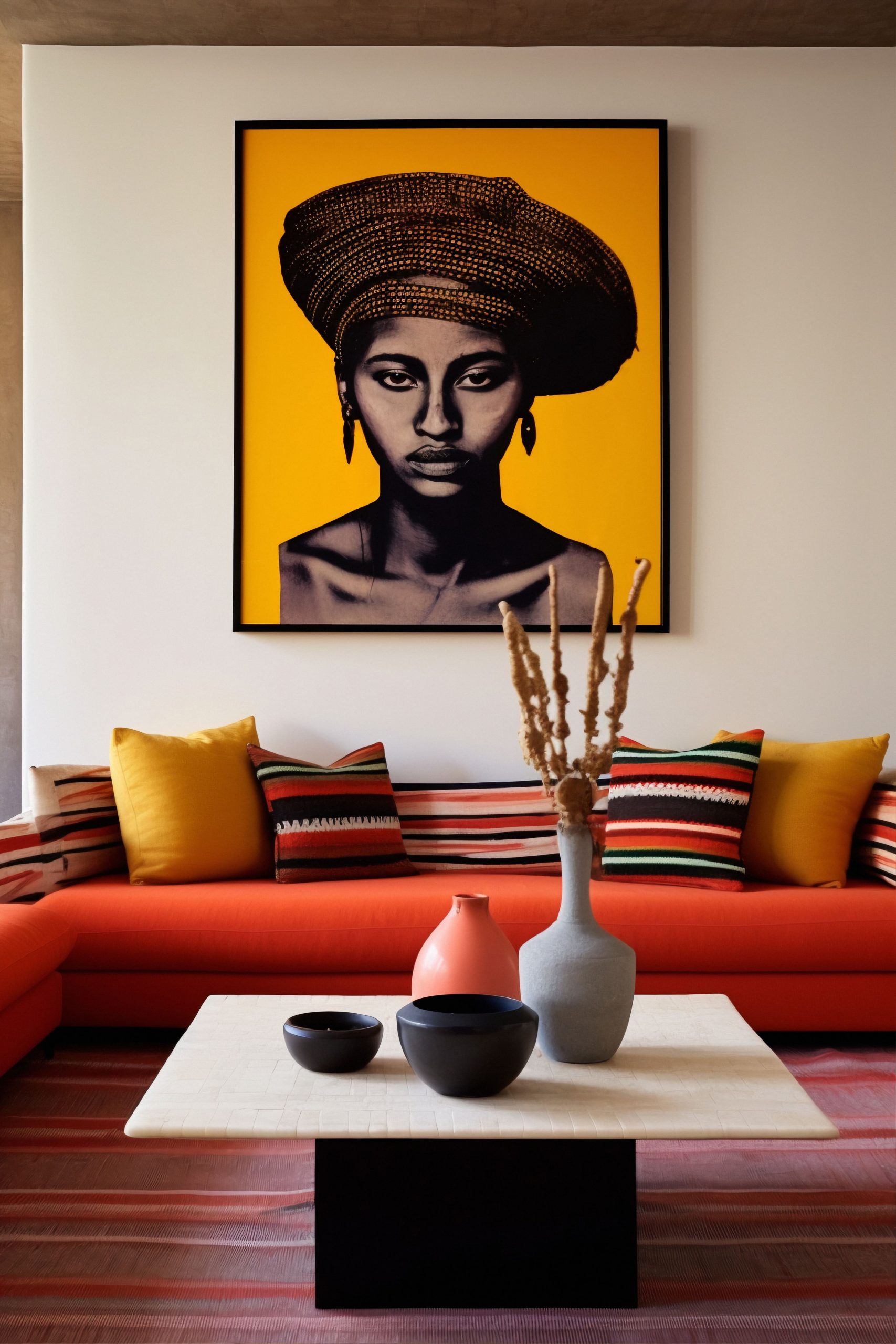 Ремонт квартиры в гостиной в африканском стиле от компании Domeo