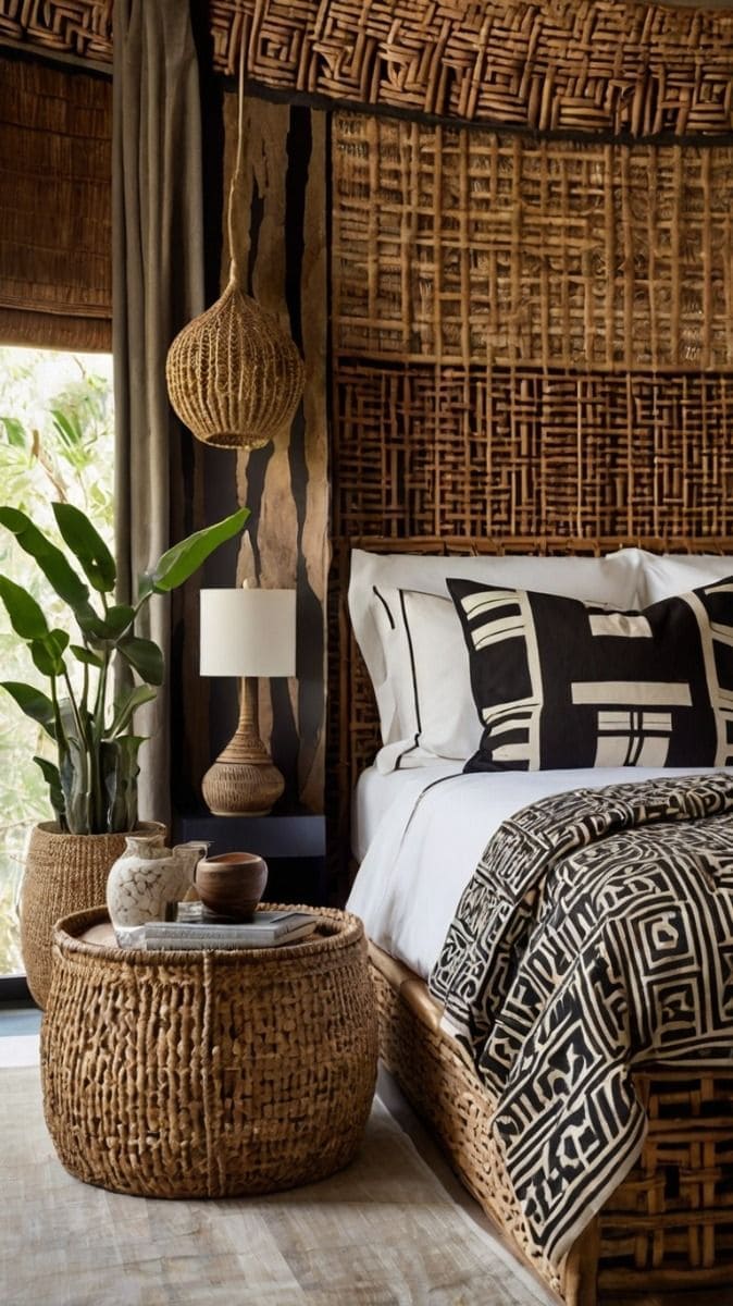 Ремонт квартиры в спальне в африканском стиле от компании Domeo