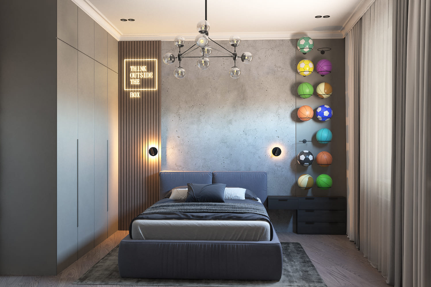 Ремонт квартиры в спальне в стиле эклектика от компании Domeo