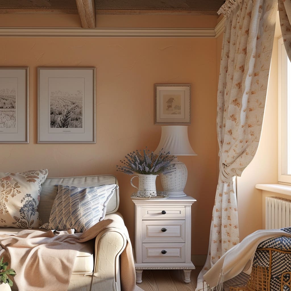 Ремонт квартиры в гостиной в стиле прованс от компании Domeo