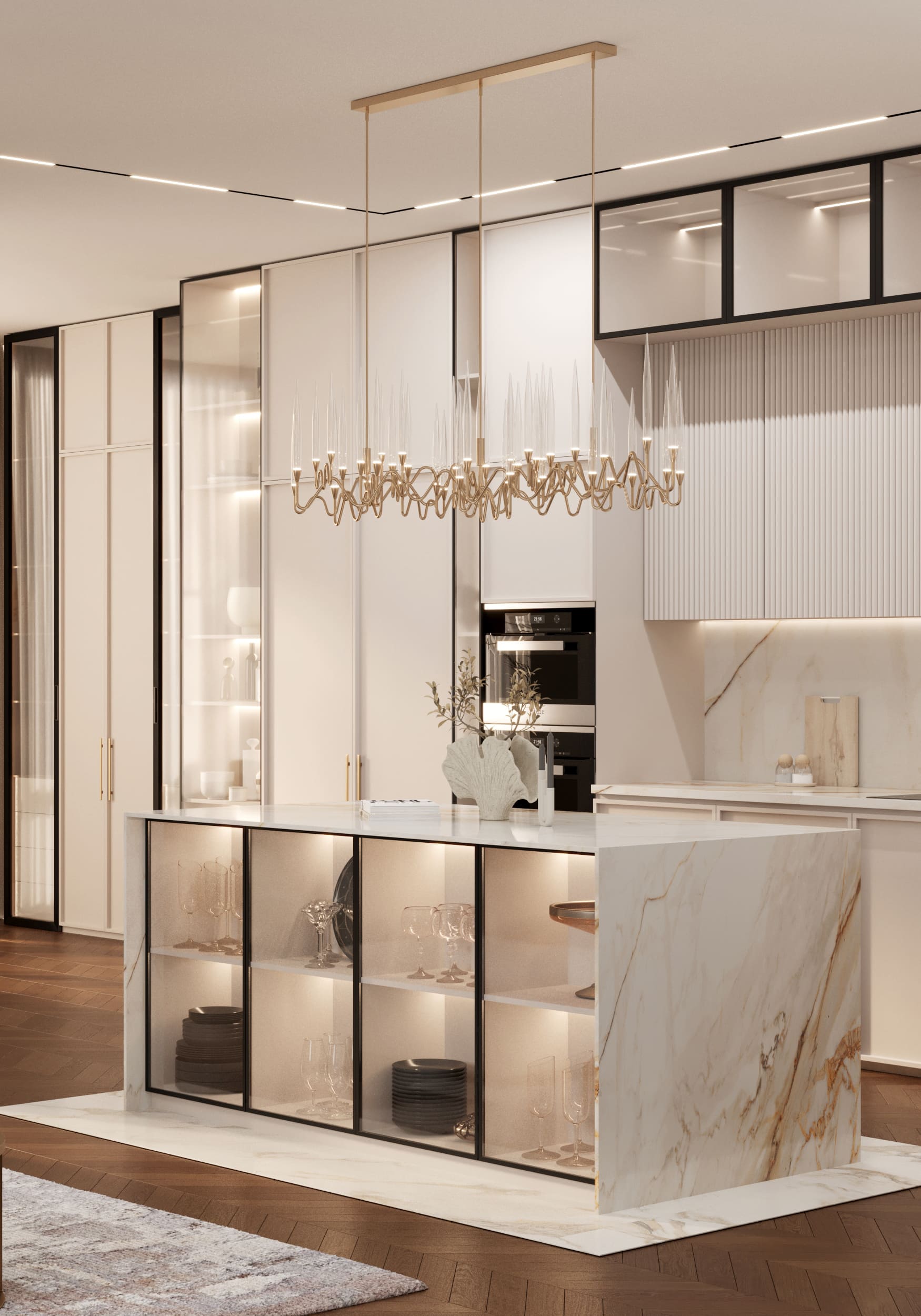 Ремонт квартиры в кухне в ЖК Наметкин Тауэр под ключ от компании Domeo