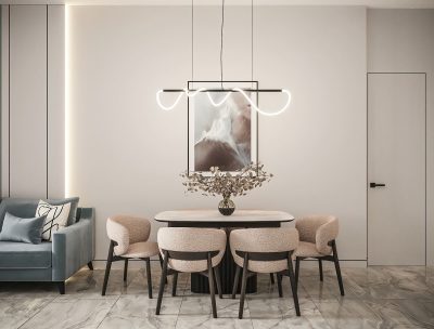 Дизайнерский ремонт трехкомнатной квартиры в новостройке от компании Domeo