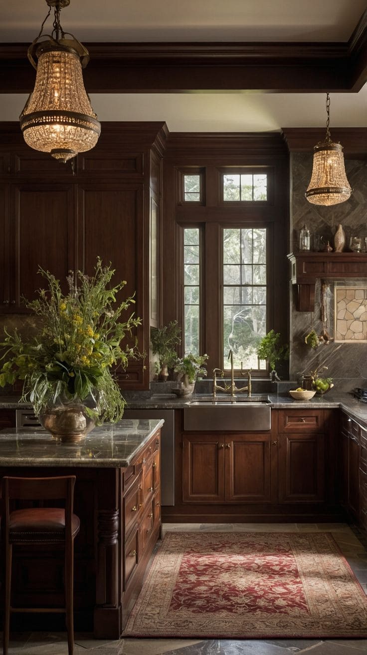 Ремонт квартиры в кухне в английском стиле от компании Domeo