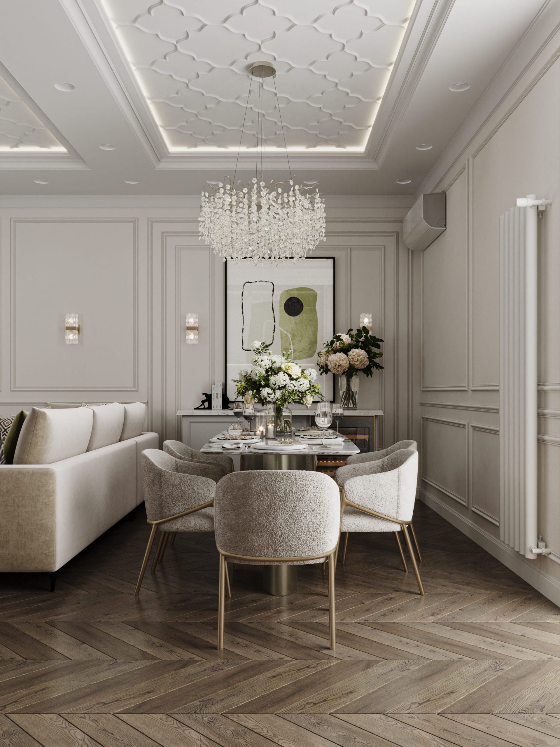 Ремонт квартиры в кухне в стиле неоклассика от компании Domeo