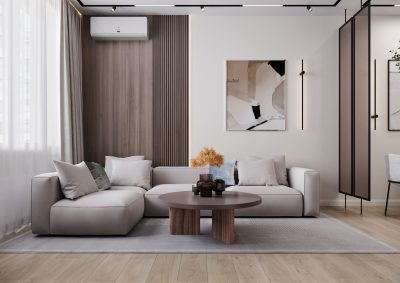 Дизайн и ремонт квартиры в стиле контемпорари от компании Domeo