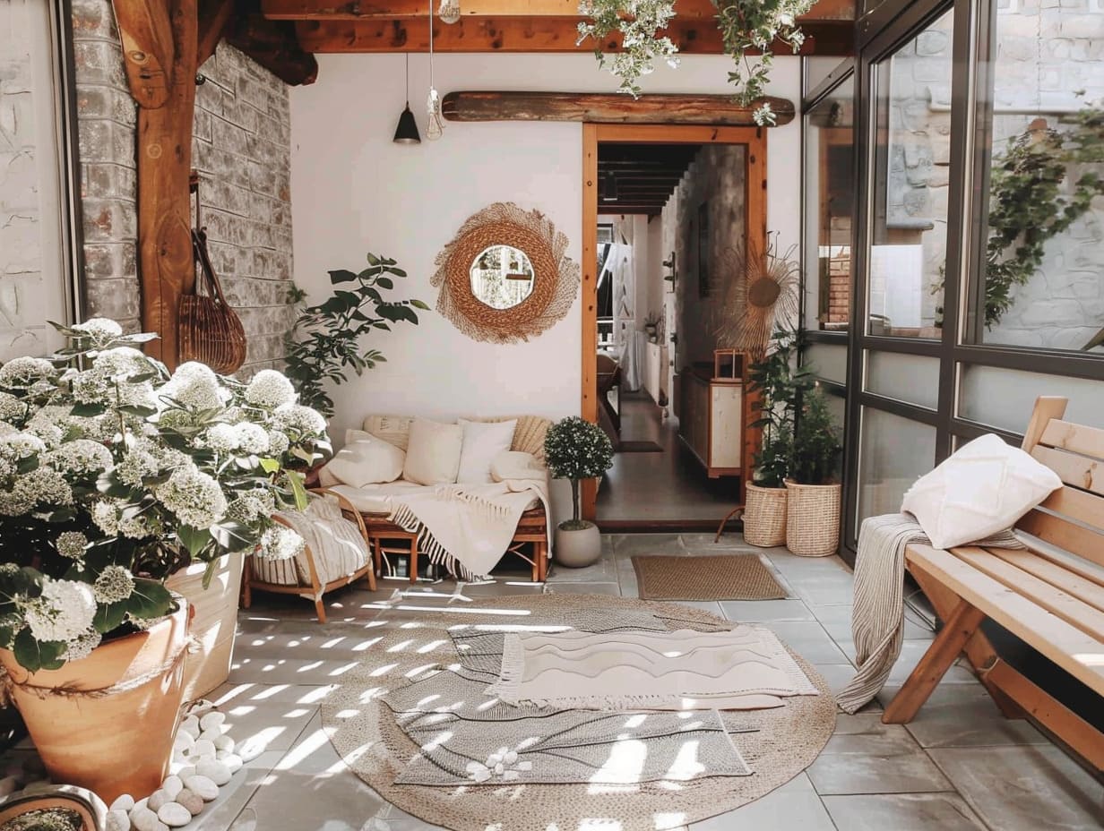 Ремонт квартиры в прихожей в стиле боххо от компании Domeo