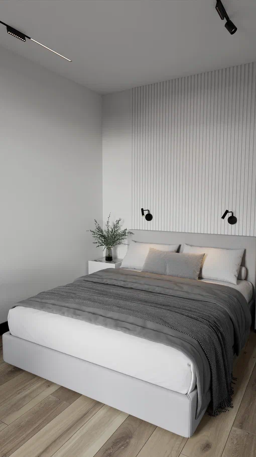 Ремонт квартиры в спальне в стиле хайтек от компании Domeo